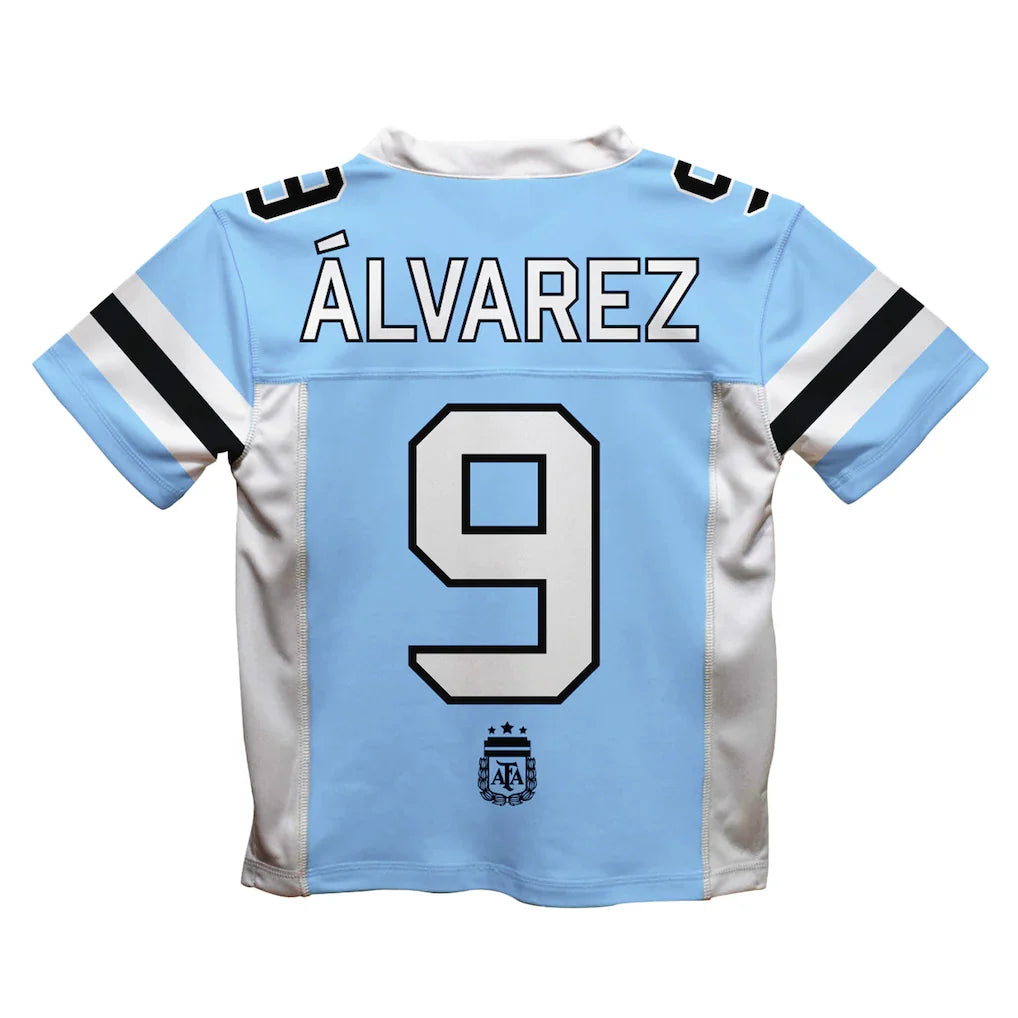 Julián Álvarez Argentina National Team Vive La Fete  Football Jersey - Light Blue