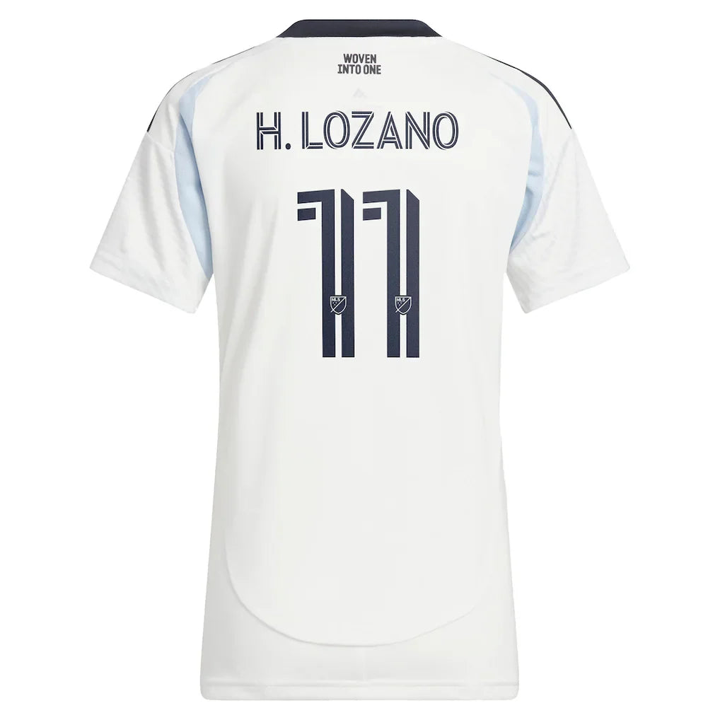 Hirving Lozano  adidas Women's 2025 Woven Into One Replica Player Jersey - White