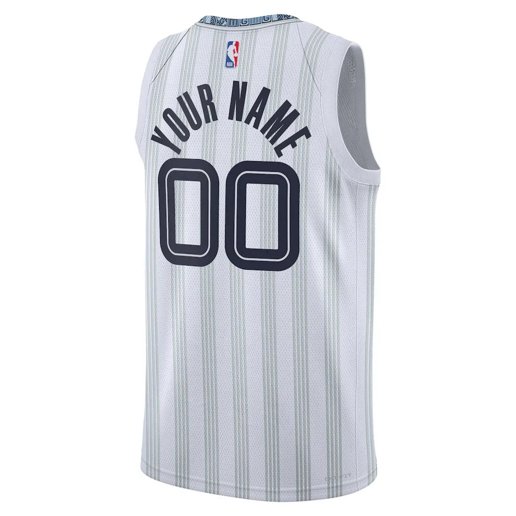 Memphis Grizzlies Nike Unisex 2025/26 City Edition Swingman Custom Jersey - White