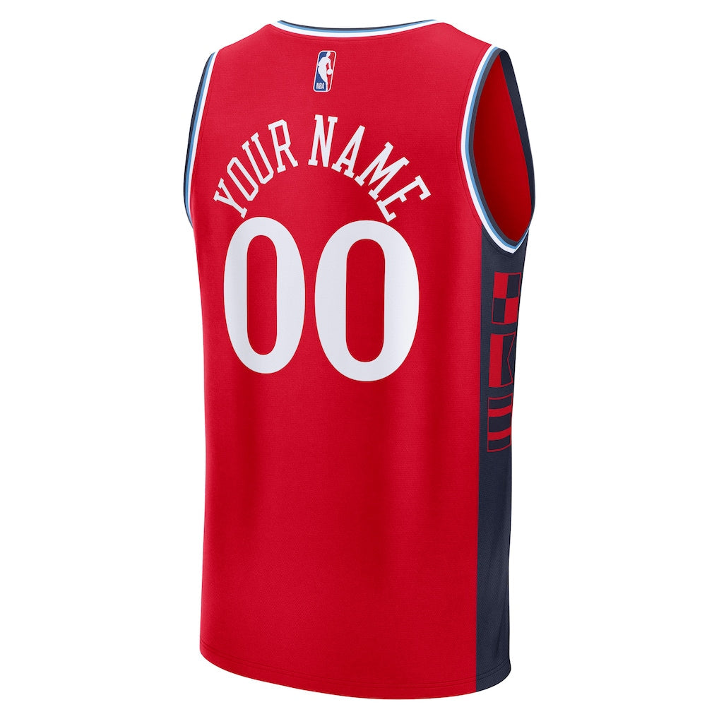LA Clippers Fanatics Fast Break Custom Jersey - Statement Edition - Red