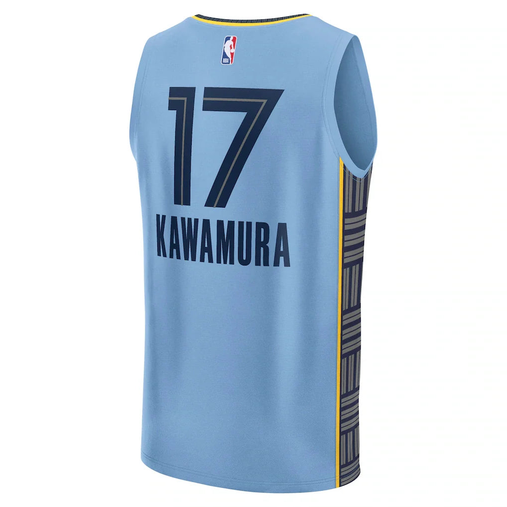 Yuki Kawamura Memphis Grizzlies Fanatics Fast Break Replica Player Jersey - Statement Edition - Light Blue