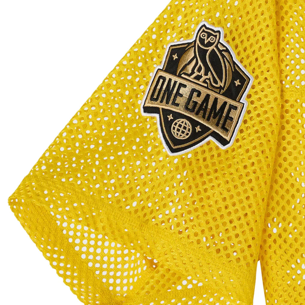 Los Angeles Lakers OVO x NBA Mesh Football Fashion Jersey - Gold