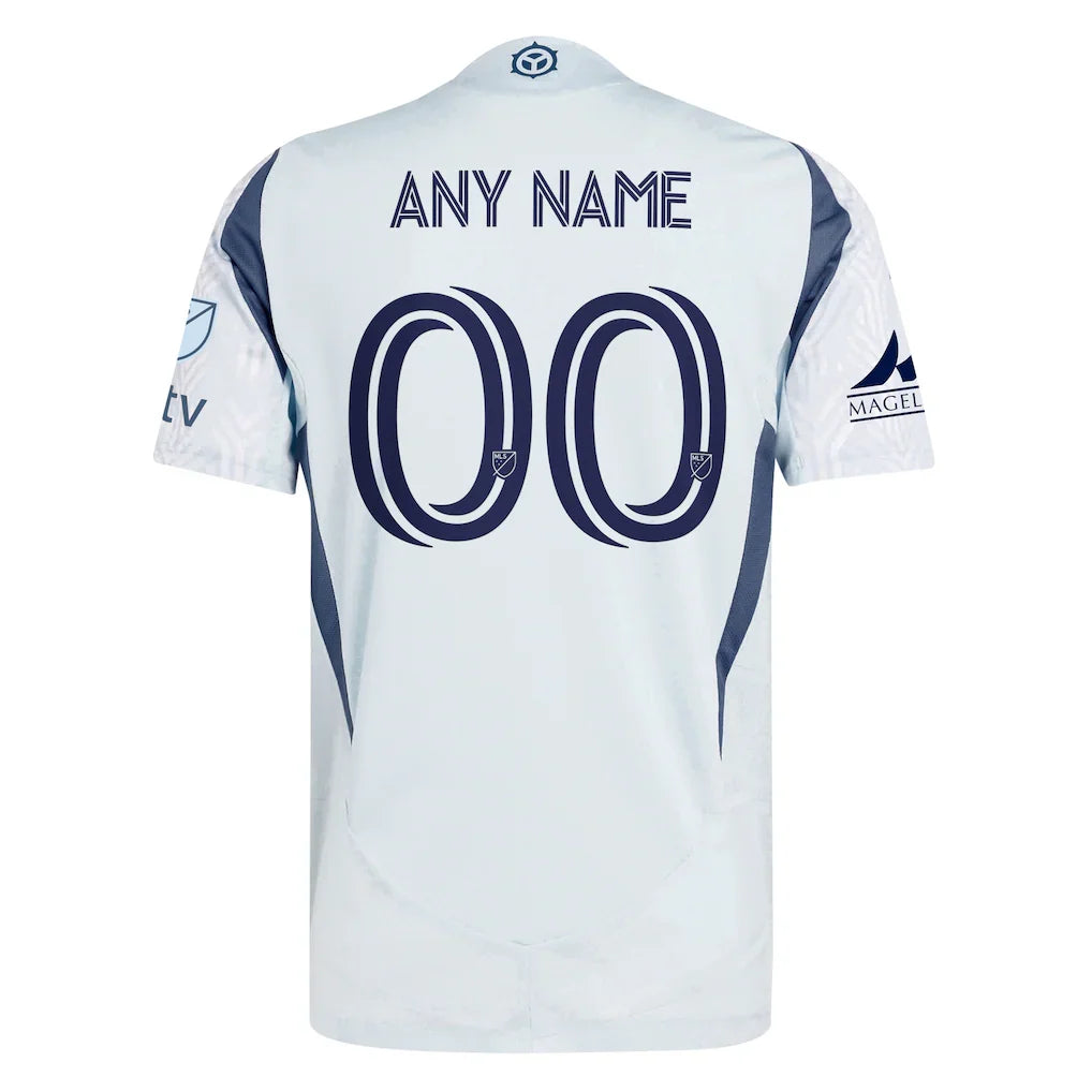 Chicago Fire adidas 2025 The Municipal Kit Authentic Custom Jersey - Light Blue