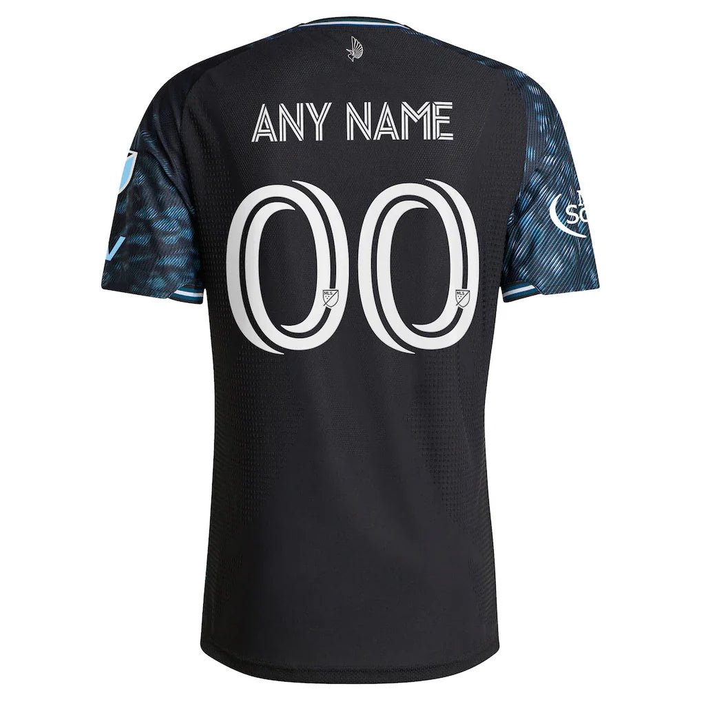 Minnesota United FC adidas 2026 The Decade Kit On-Field Authentic Patch Custom Jersey - Black