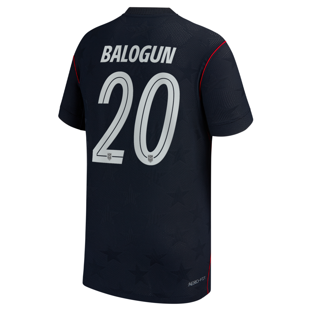 Folarin Balogun USMNT Nike Youth 2026 Away Match Authentic Jersey - Blue