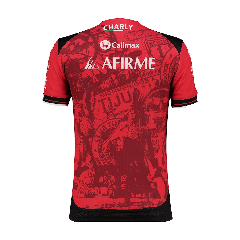 Club Tijuana Charly Youth 2025/26 Home Authentic Jersey - Red