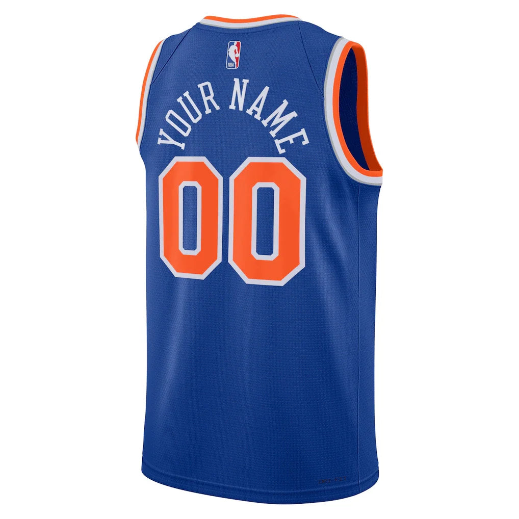 New York Knicks Nike Unisex Swingman Custom Jersey Blue - Icon Edition