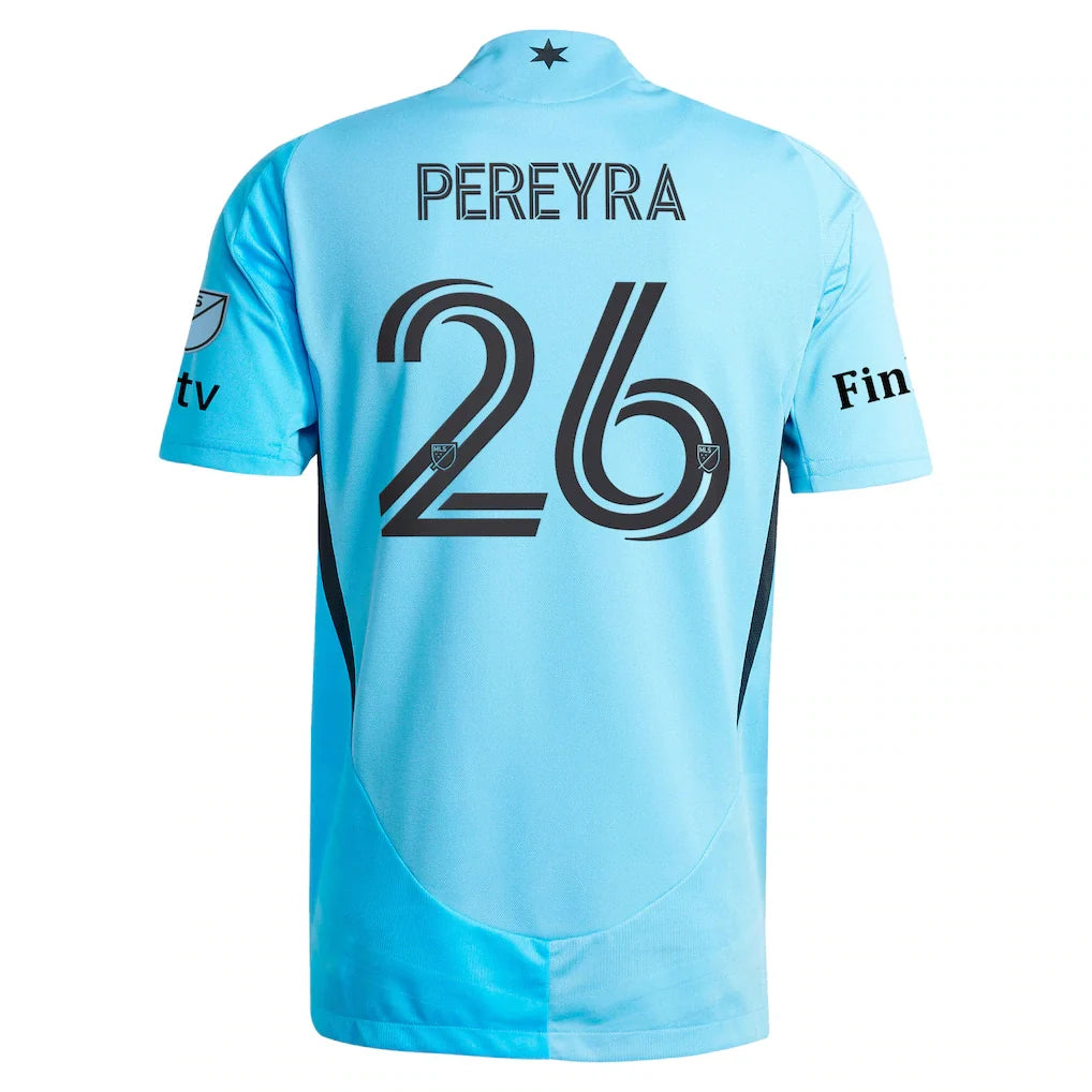 Joaquín Pereyra Minnesota United FC adidas 2025 CONVERGENCE On-Field Authentic Jersey – Blue
