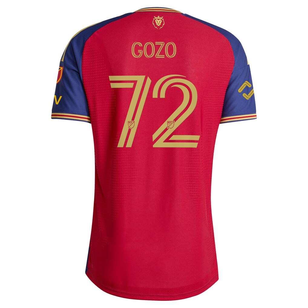 Zavier Gozo Real Salt Lake adidas 2026 The Switchback On-Field Authentic Patch Jersey - Red
