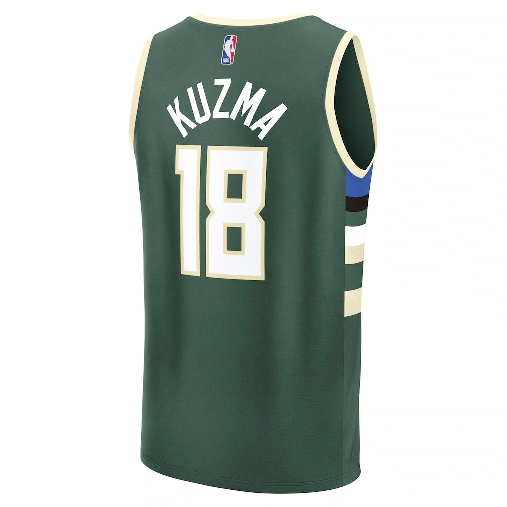 Kyle Kuzma Milwaukee Bucks Fanatics Fast Break Replica Player Jersey - Icon Edition - Hunter Green