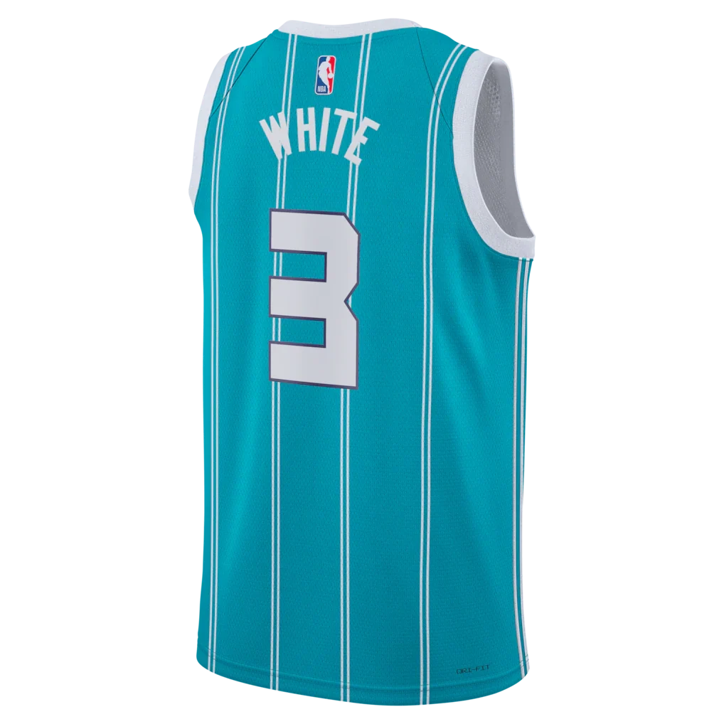 Coby White Charlotte Hornets Jordan Brand Unisex Swingman Jersey - Icon Edition - Teal
