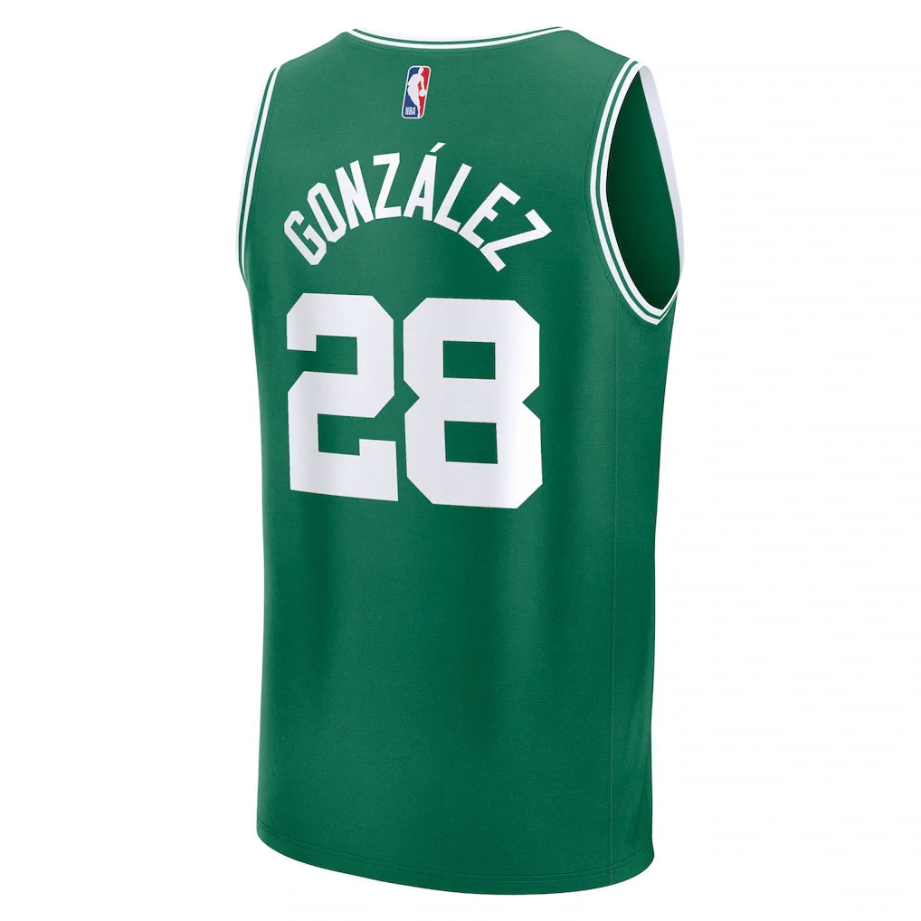 Hugo Gonzalez Boston Celtics Fanatics 2025 NBA Draft First Round Pick Fast Break Replica Jersey - Icon Edition - Kelly Green