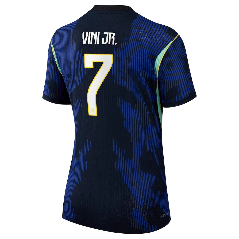 Vinicius Junior Brazil National Team Jordan Brand Women's 2026 Away Match Authentic Jersey - Blue