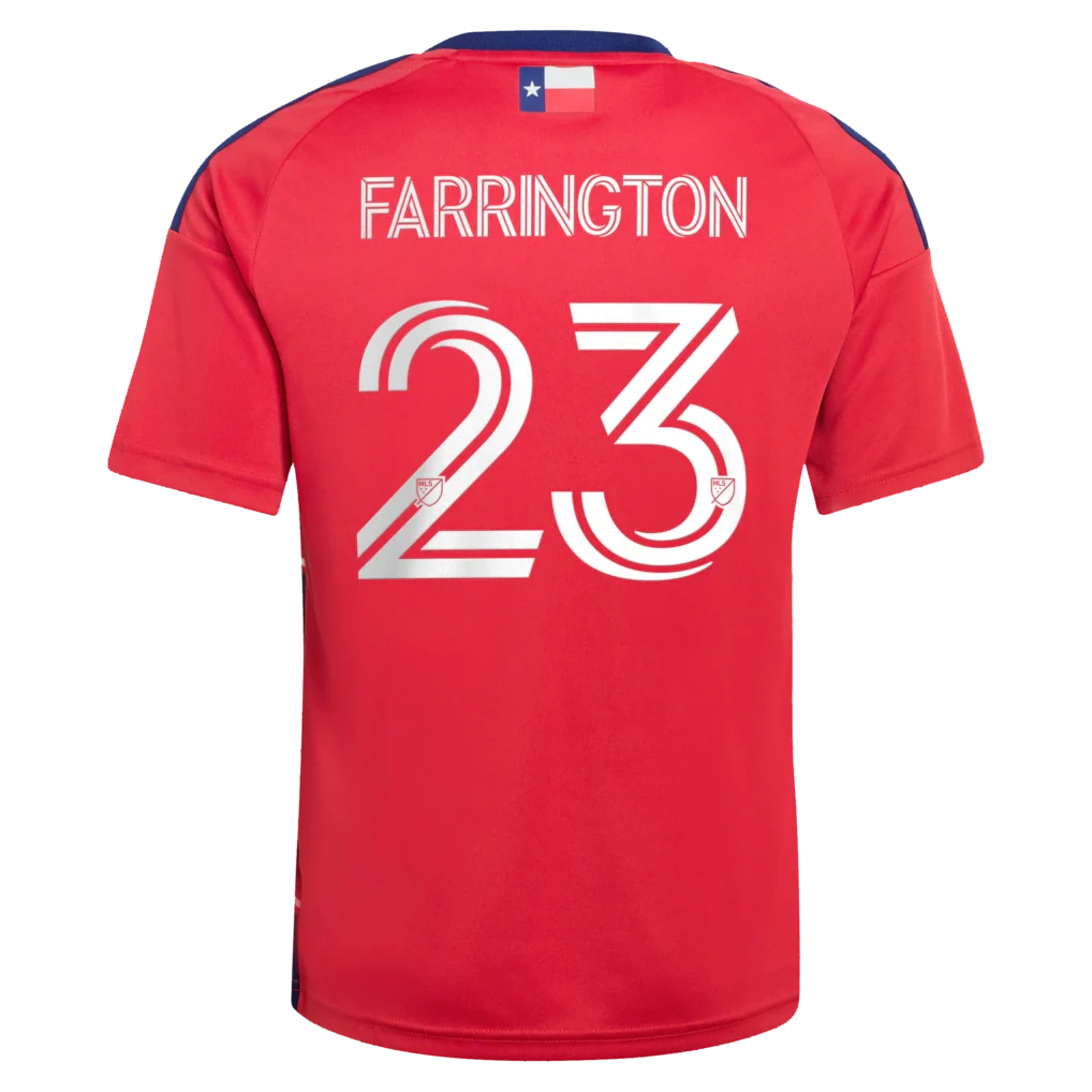 Logan Farrington FC Dallas adidas Youth 2026 DNA Kit Replica Jersey - Red