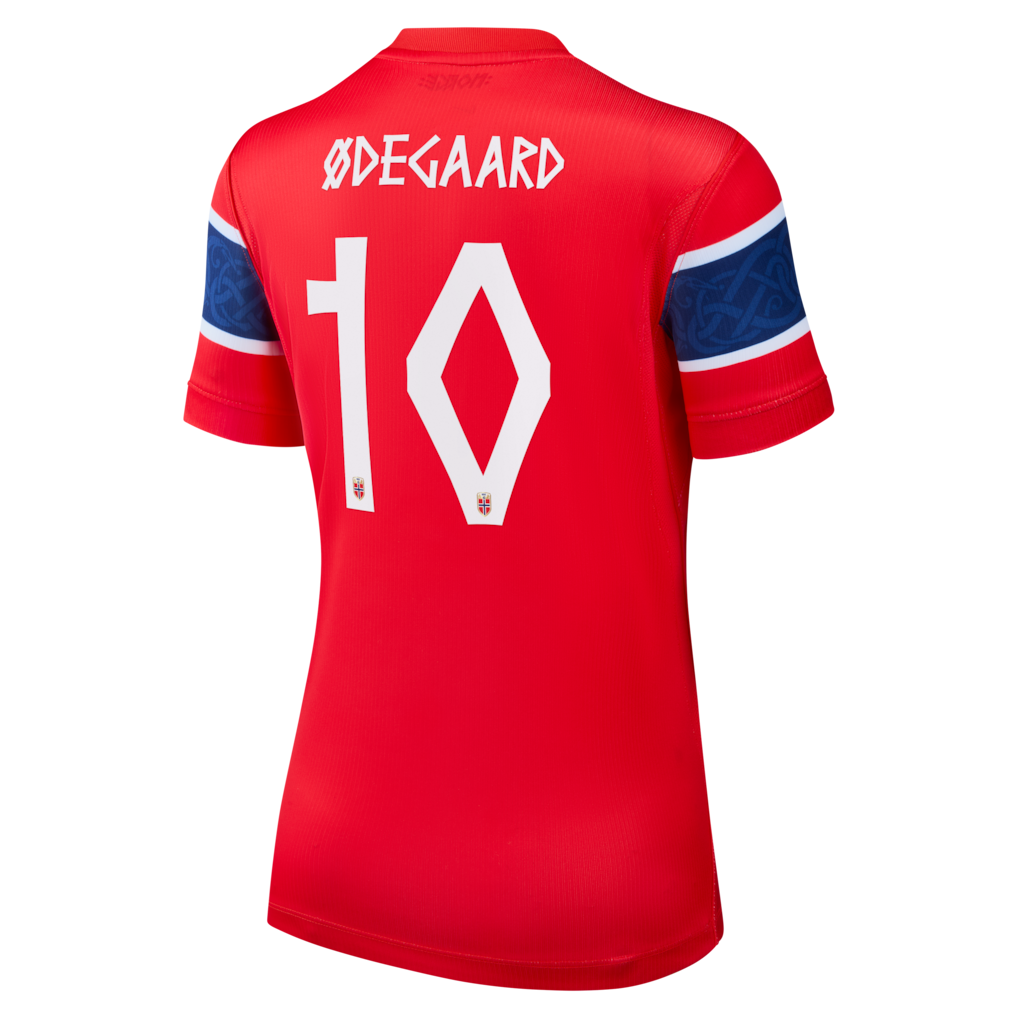 Martin Ødegaard Norway National Team Nike Women's 2026 Home Stadium Replica Jersey - Red