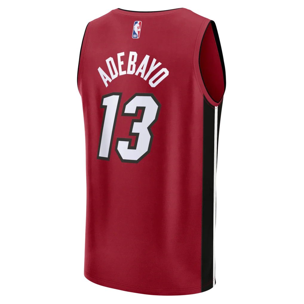 Bam Adebayo Miami Heat Fanatics Fast Break Replica Player Jersey - Statement Edition - Red
