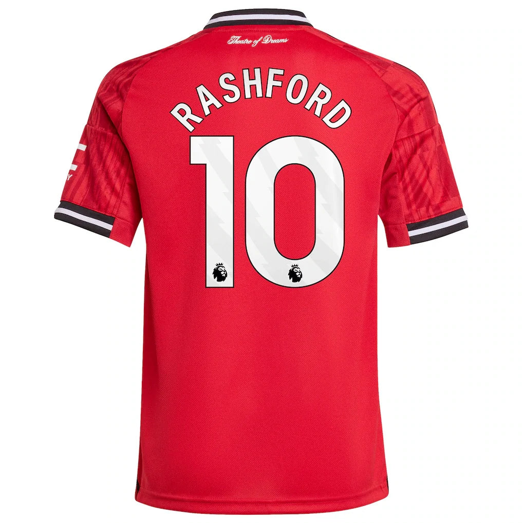 Marcus Rashford Manchester United adidas Youth Home 2025/26 Replica Player Jersey - Red