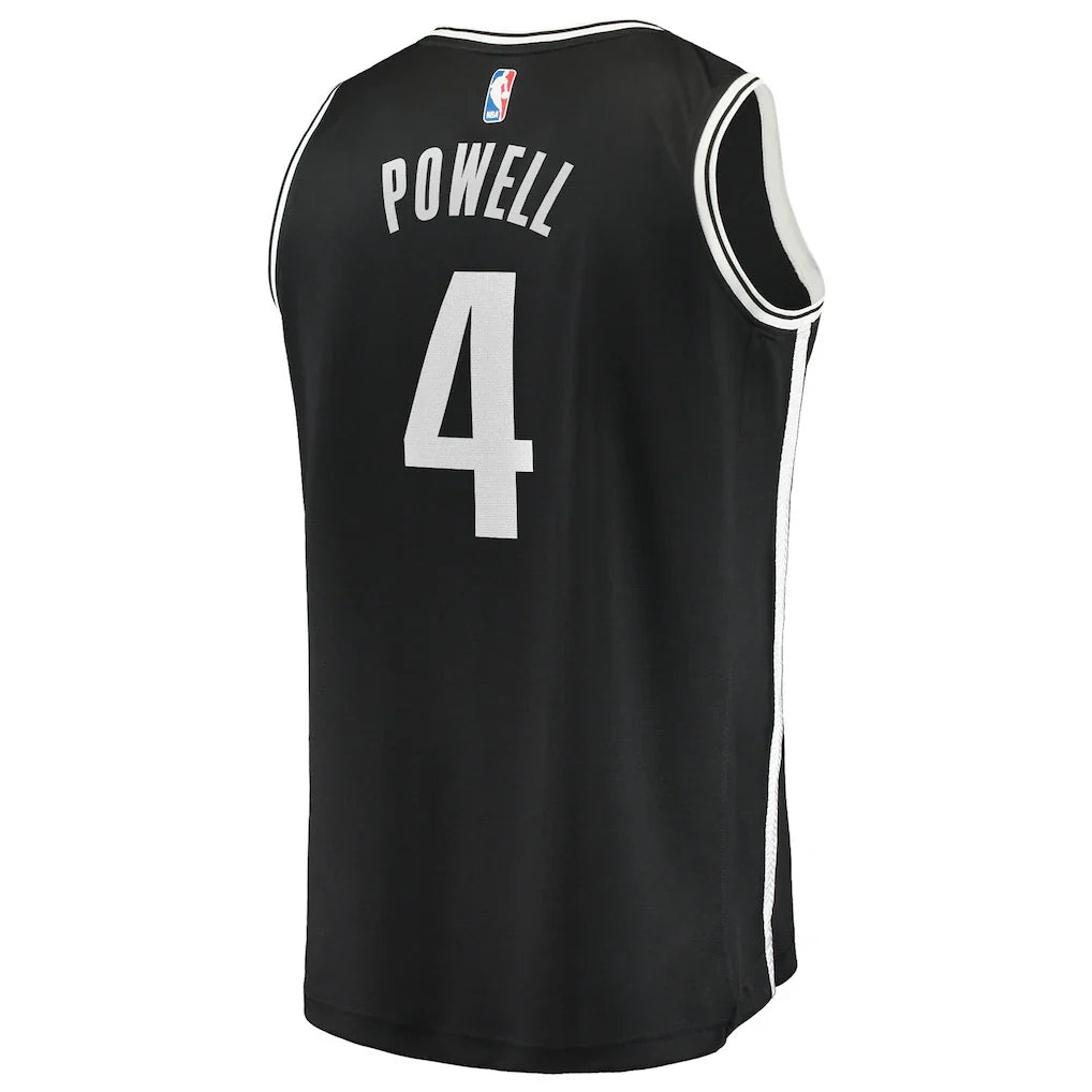 Drake Powell Brooklyn Nets Fanatics Fast Break Replica Jersey - Black - Icon Edition