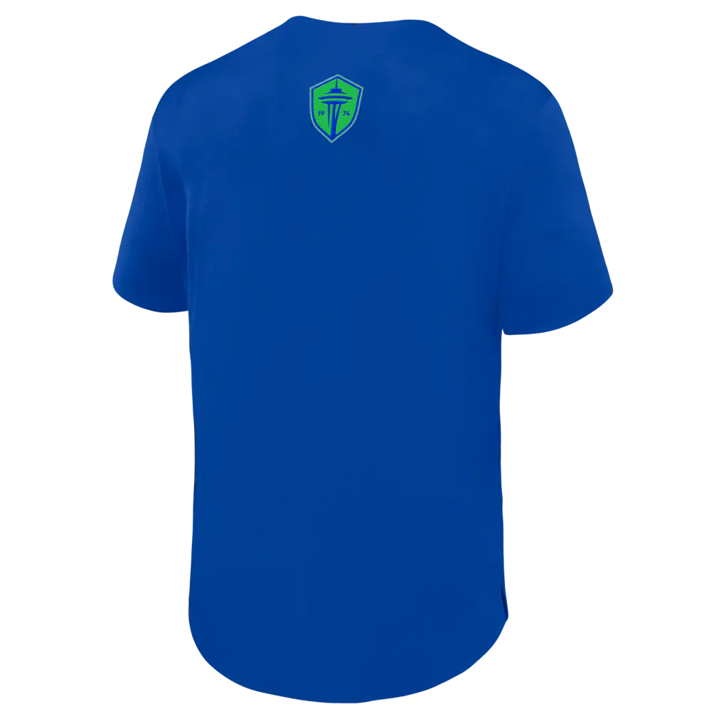 Seattle Sounders FC Fanatics Maximum Intensity Button-Up Jersey  - Blue