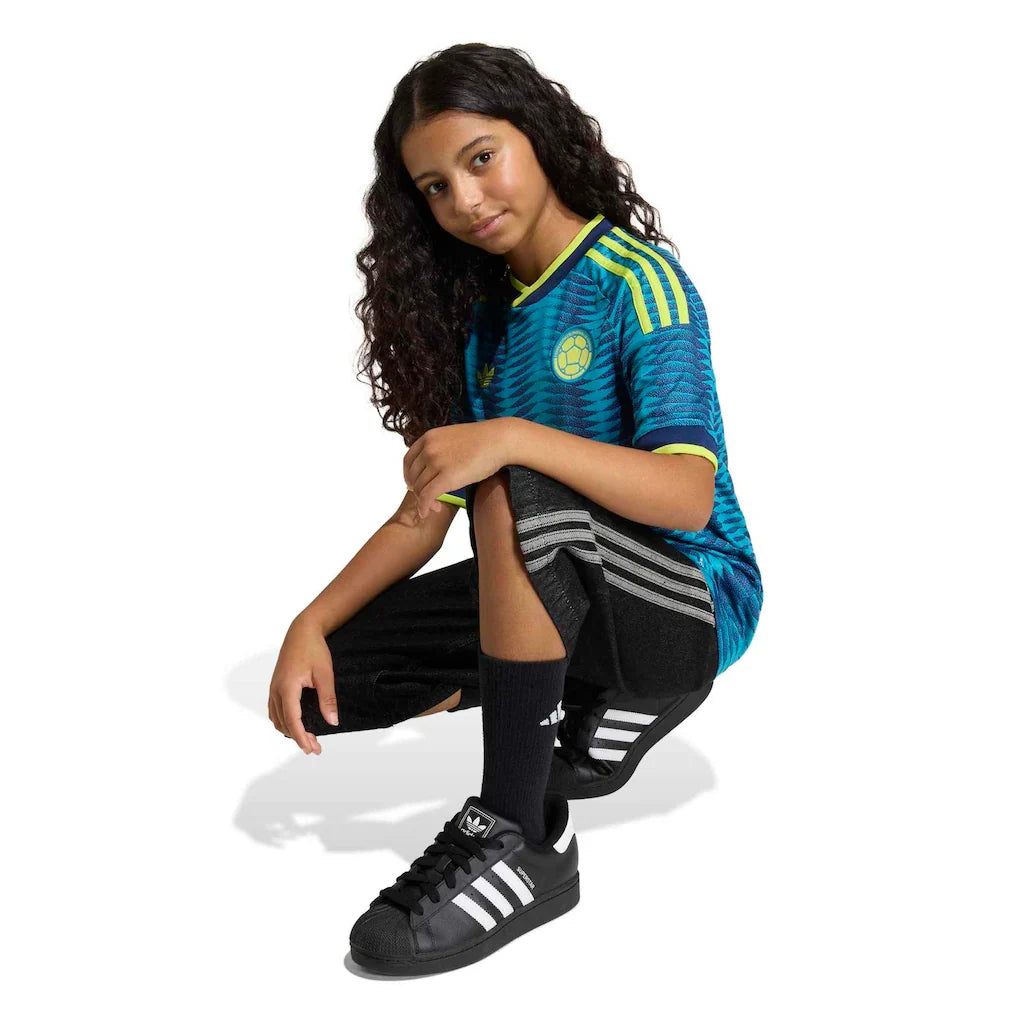 Colombia National Team adidas Youth 2026 Away Replica Jersey - Turquoise