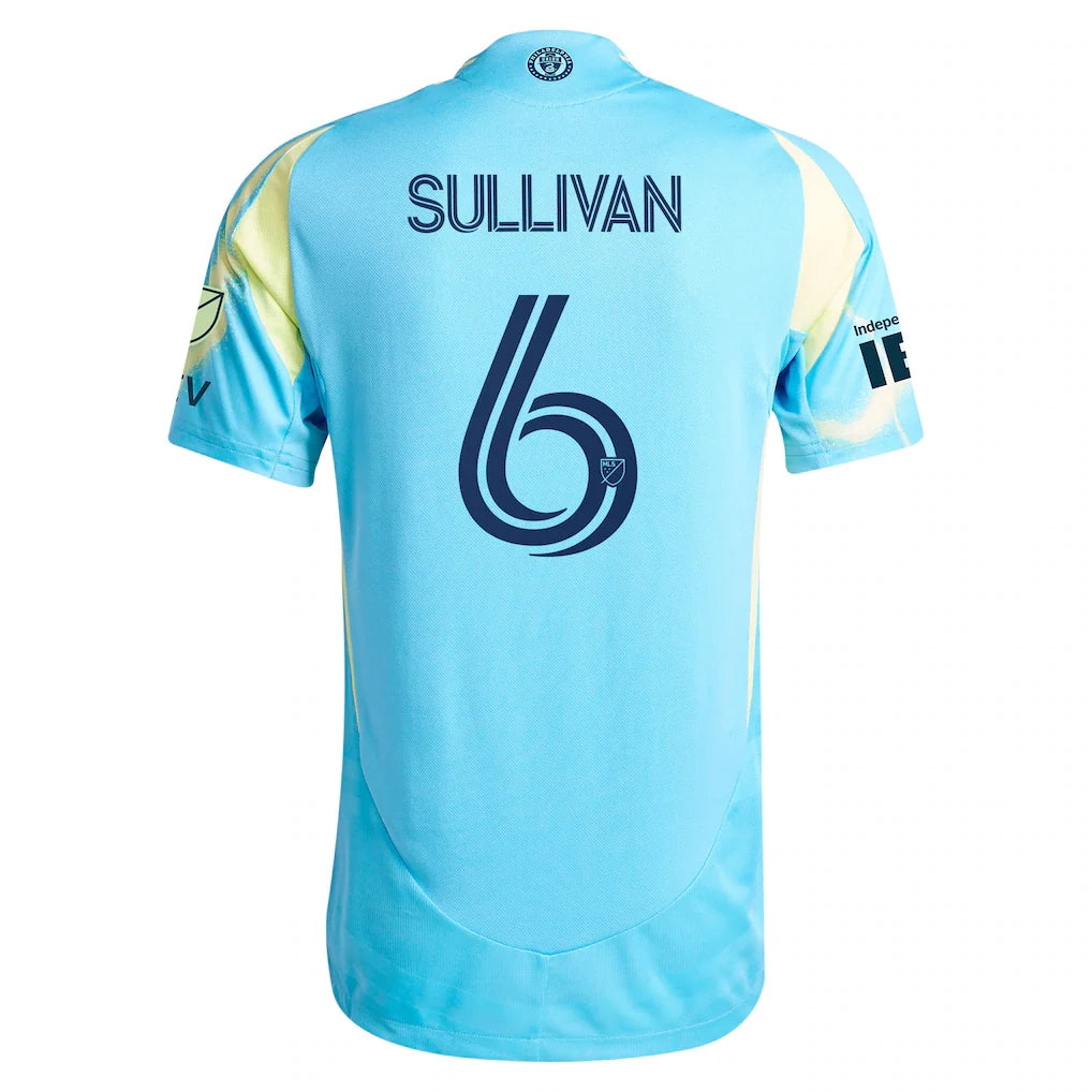 Cavan Sullivan Philadelphia Union adidas 2025 The Voltage Kit Authentic Player Jersey - Blue