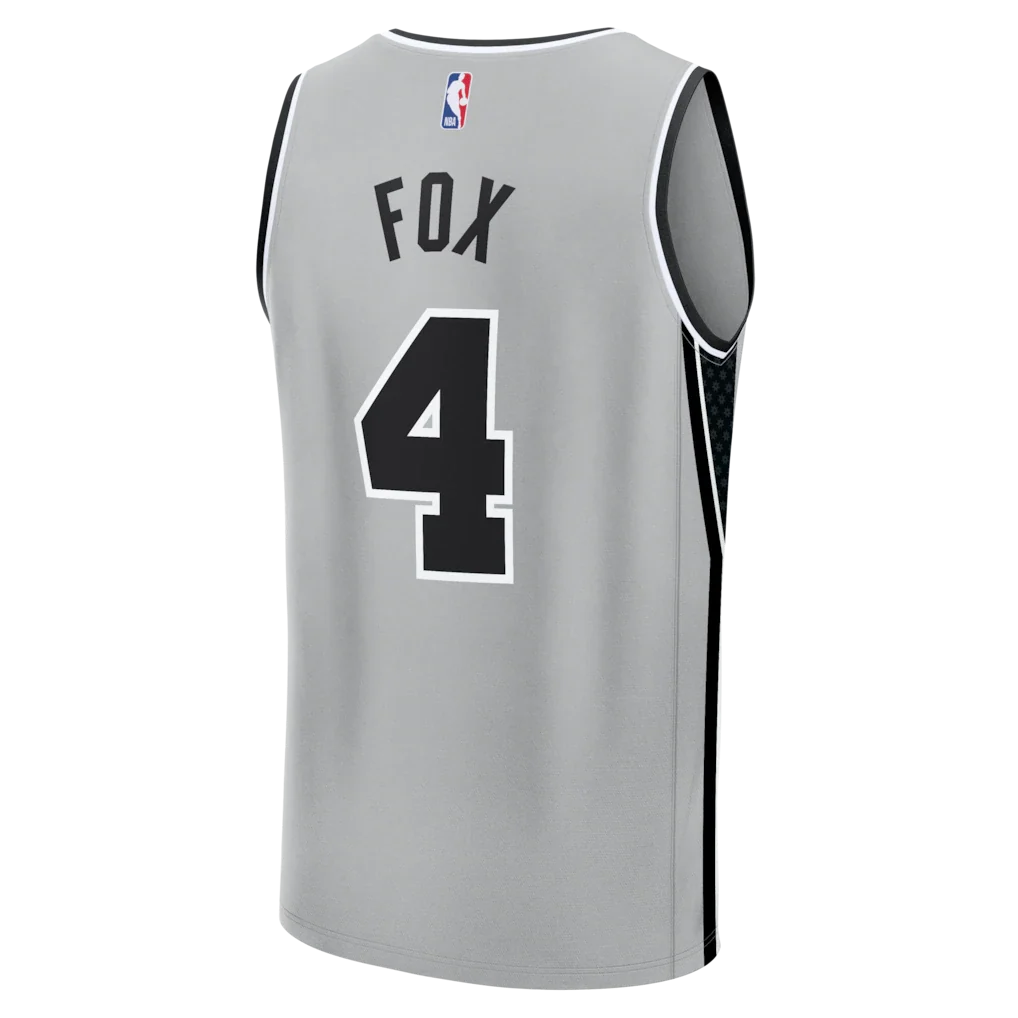 De'Aaron Fox San Antonio Spurs Fanatics Fast Break Jersey - Statement Edition - Silver