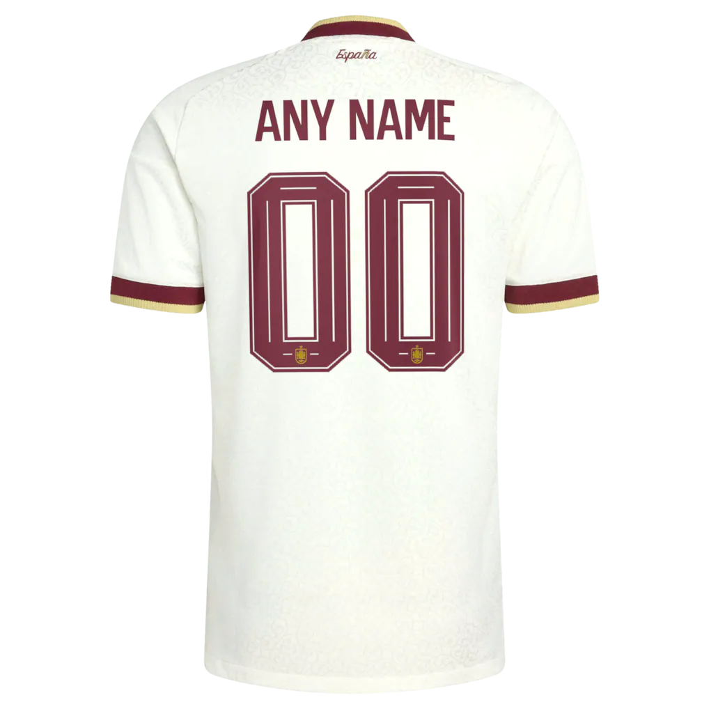 Spain National Team adidas 2026 Away On-Field Authentic Custom Jersey - White