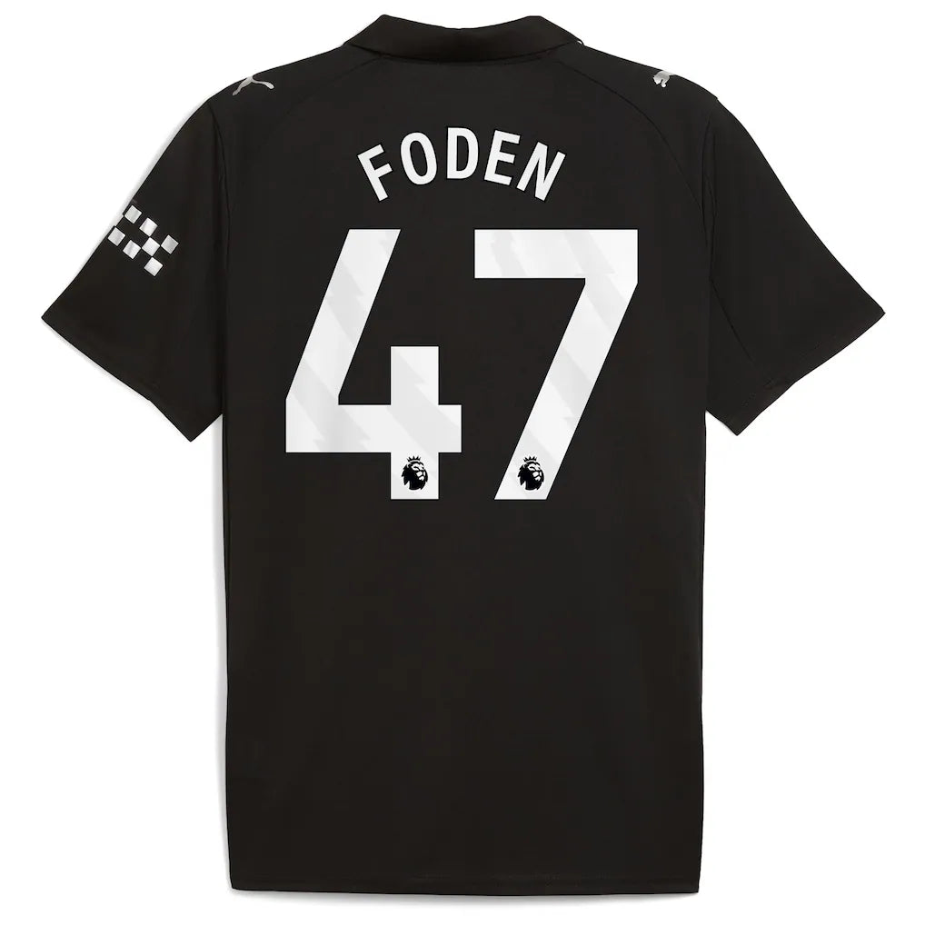 Phil Foden Manchester City Puma 2025/26 Away Replica Player Jersey - Black