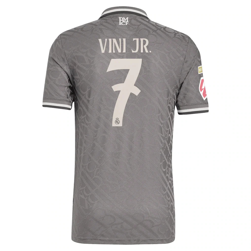 Vini Jr. Real Madrid adidas Originals 2024/25 Third Authentic Player Jersey - Charcoal