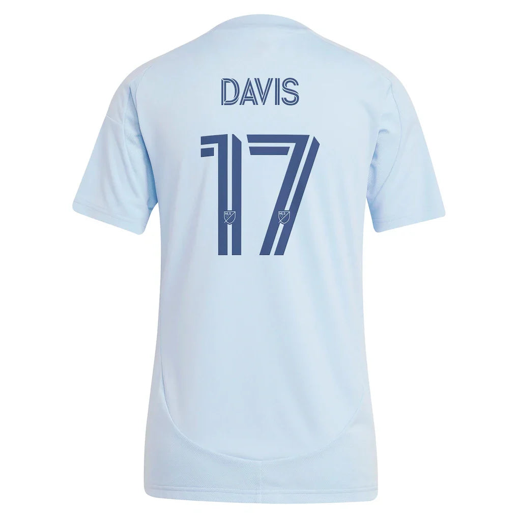 Jake Davis Sporting Kansas City adidas Women's 2025 One KC Replica Player Jersey - Light Blue