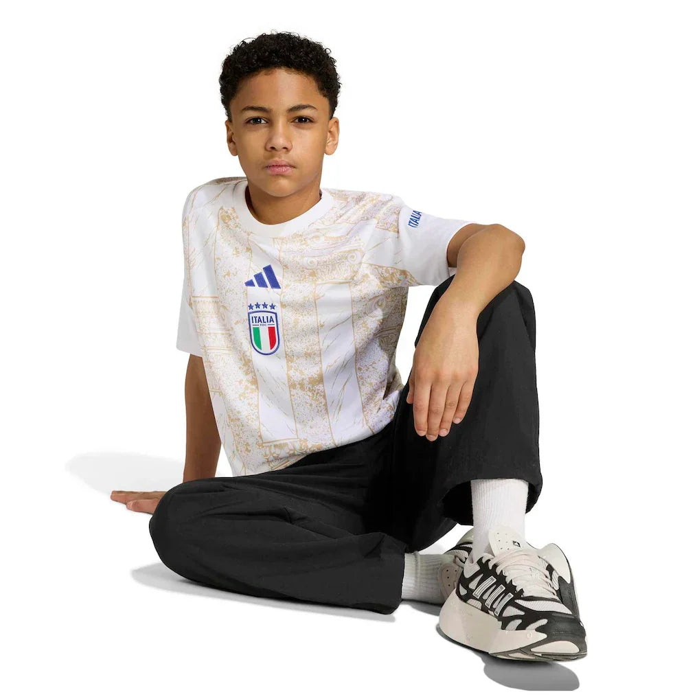 Italy National Team adidas Youth 2026 Pre-Match Top - White