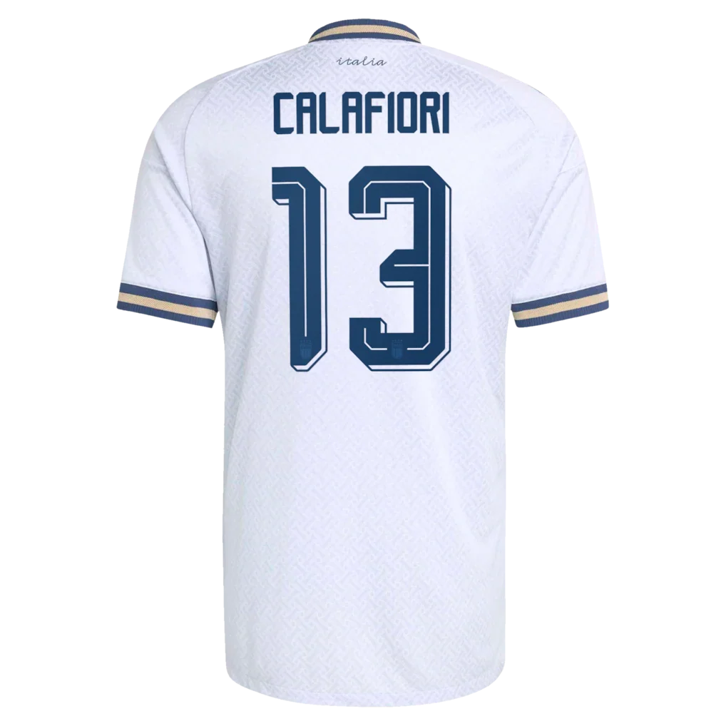 Riccardo Calafiori Italy National Team adidas 2026 Away On-Field Authentic Jersey - Light Blue