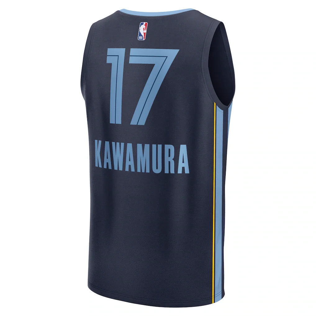 Yuki Kawamura Memphis Grizzlies Fanatics Fast Break Replica Player Jersey - Icon Edition - Navy