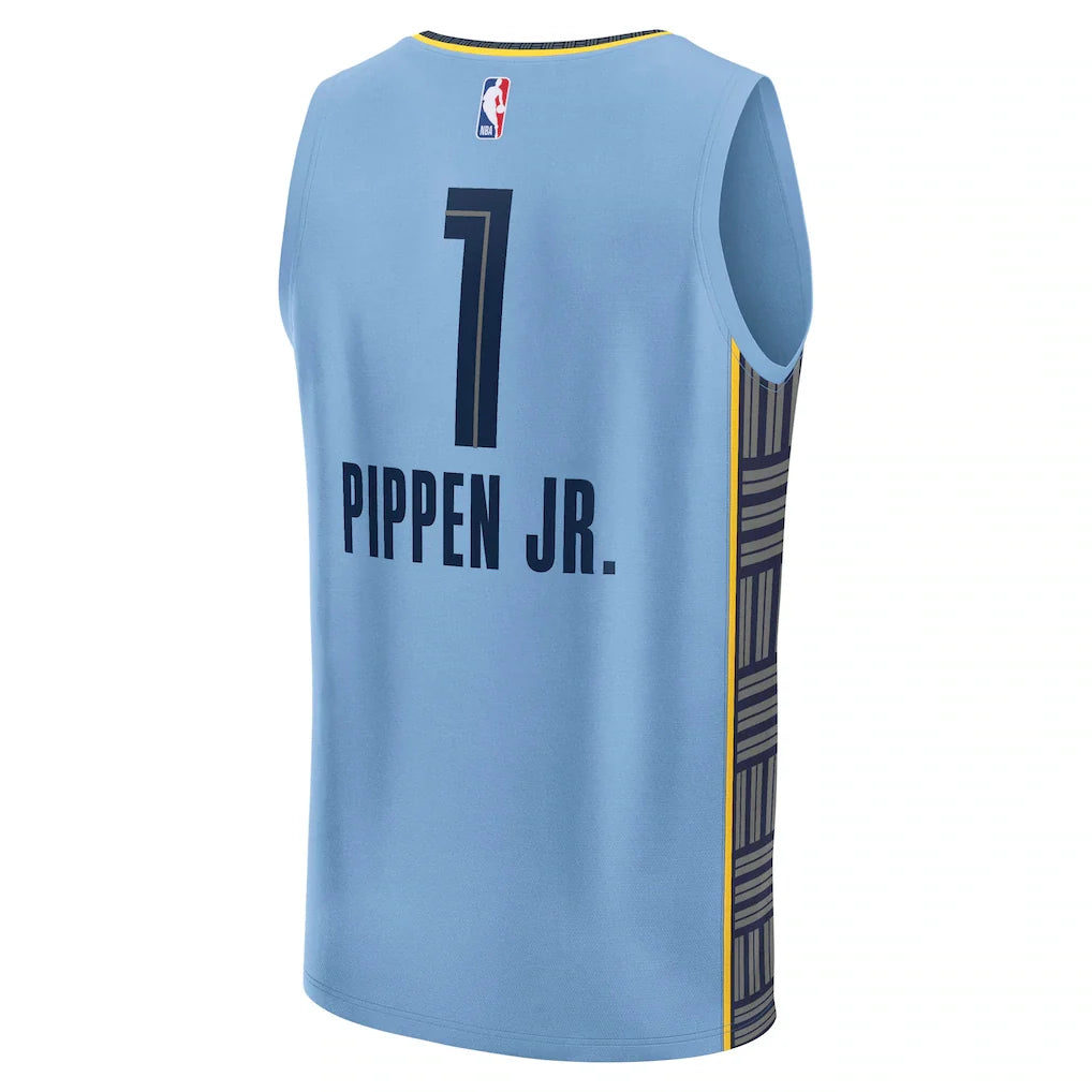 Scotty Pippen Jr. Memphis Grizzlies Fanatics Fast Break Replica Player Jersey - Statement Edition - Light Blue