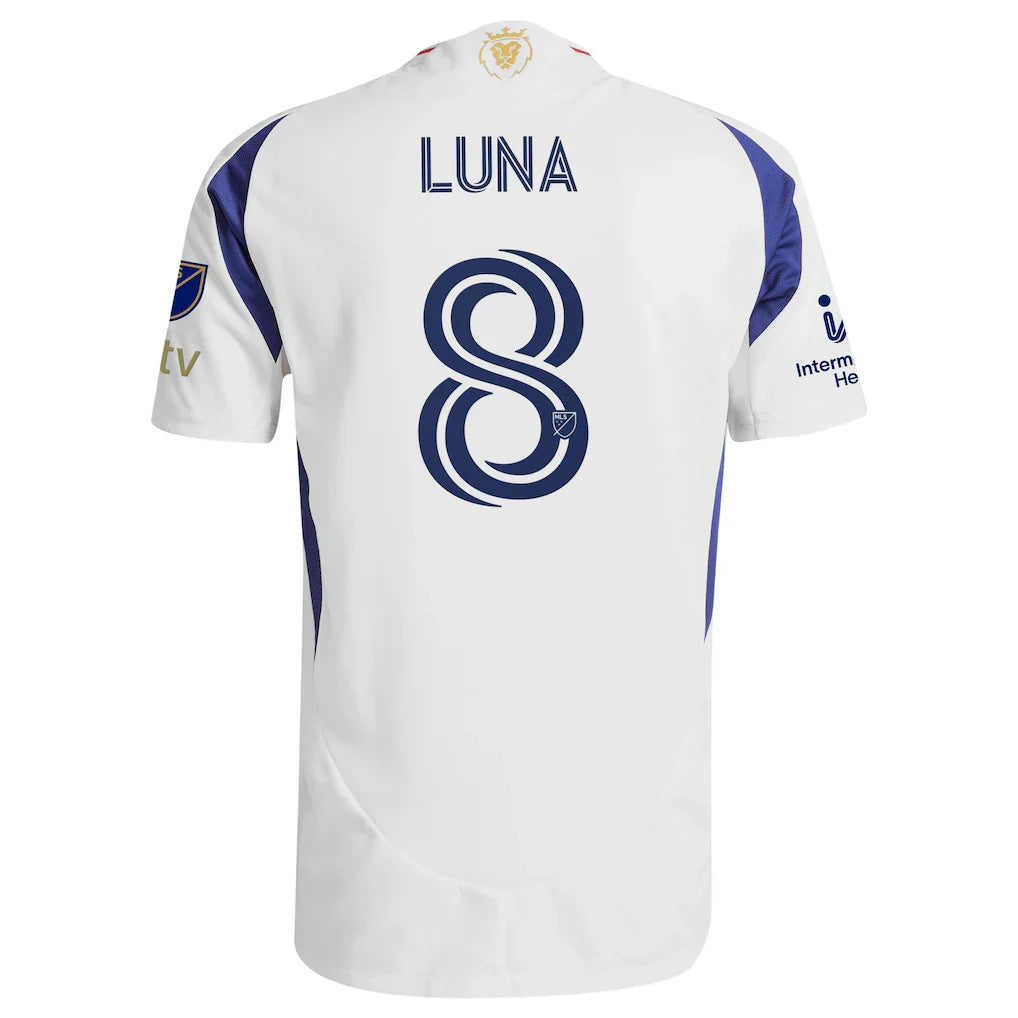 Diego Luna Real Salt Lake adidas 2025 Grid City On-Field Authentic Jersey - White