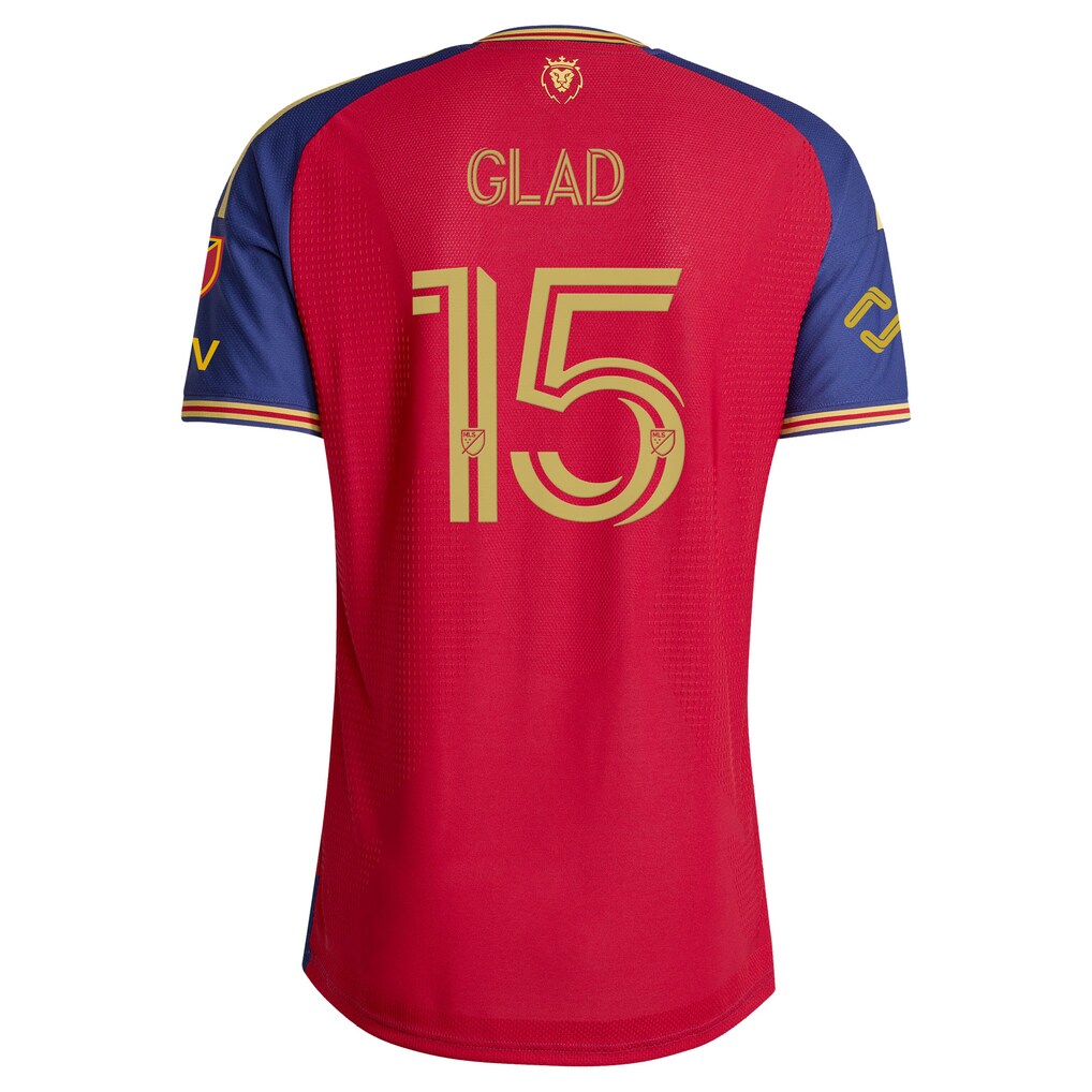 Justen Glad Real Salt Lake adidas 2026 The Switchback On-Field Authentic Patch Jersey - Red
