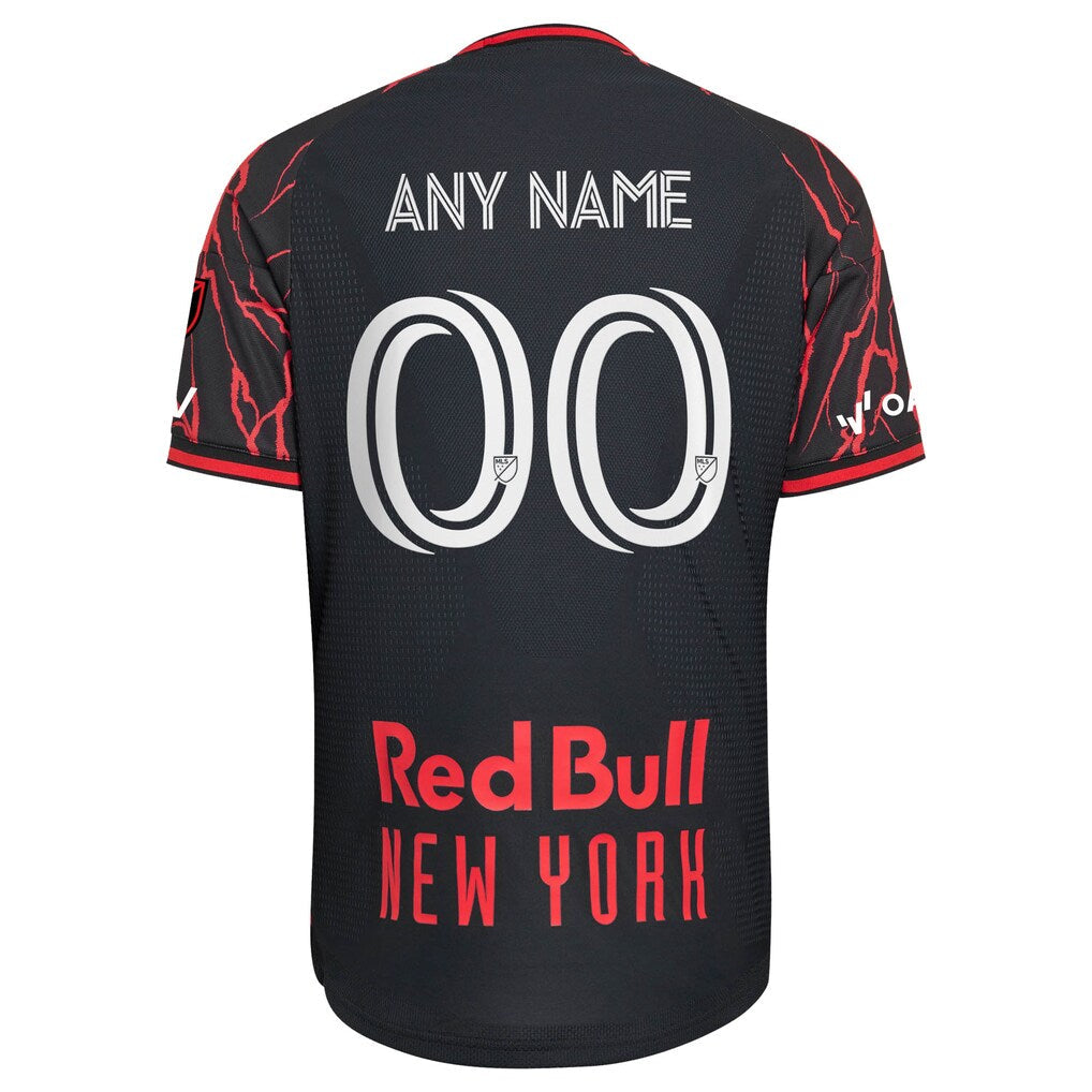 New York Red Bulls adidas 2026 The Rooted Kit On-Field Authentic Patch Custom Jersey - Black