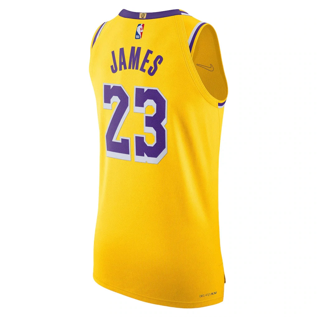 LeBron James Los Angeles Lakers Nike Authentic Jersey - Icon Edition - Gold