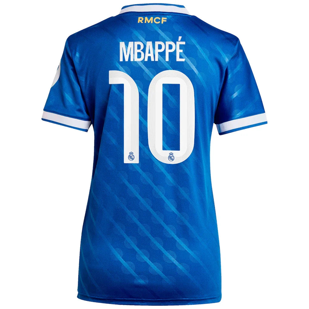 Kylian Mbappé Real Madrid adidas Women's 2025/26 Third Replica Player Jersey - Blue