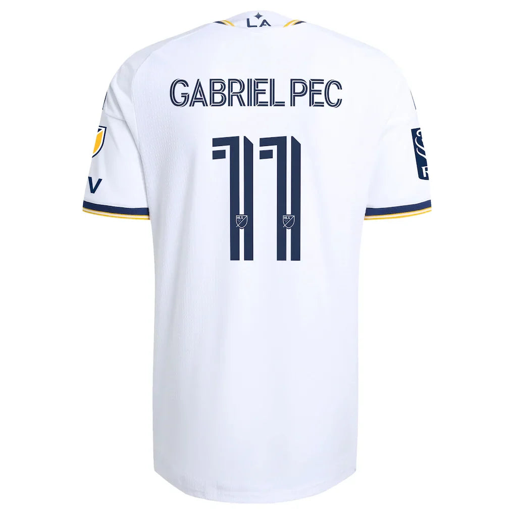 Gabriel Pec LA Galaxy adidas 2026 The VeloCITY Kit On-Field Authentic Patch Jersey - White