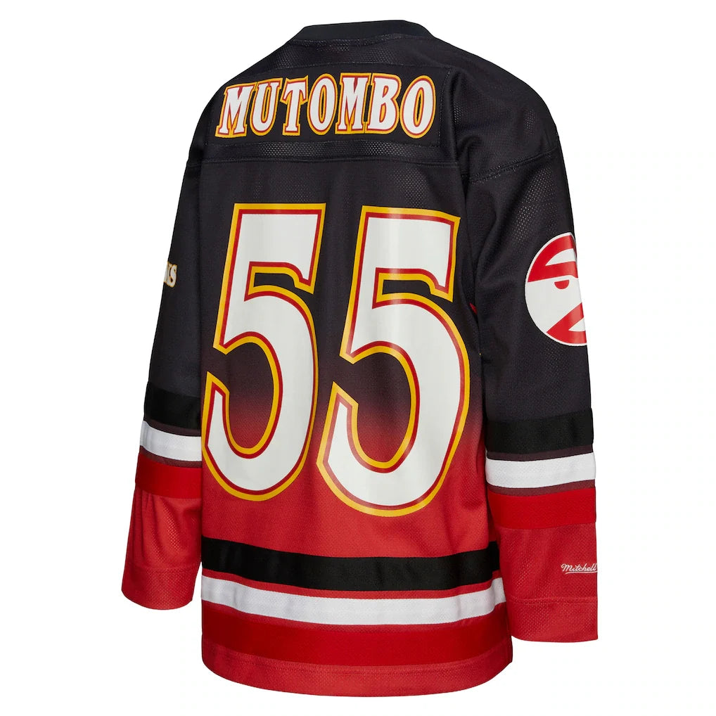 Dikembe Mutombo Atlanta Hawks Mitchell & Ness Unisex Maxxed Out Fashion Hockey Jersey - Red
