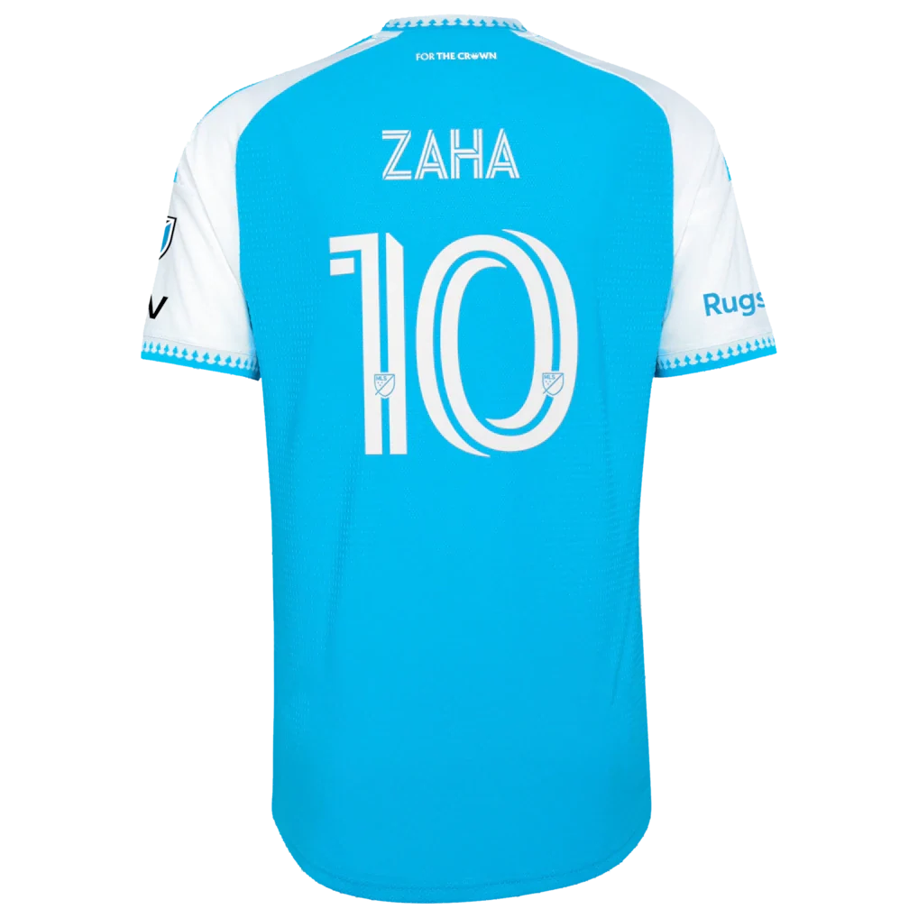 Wilfried Zaha Charlotte FC adidas 2026 Carolina Kit: Crowns Up On-Field Authentic Patch Jersey - Blue