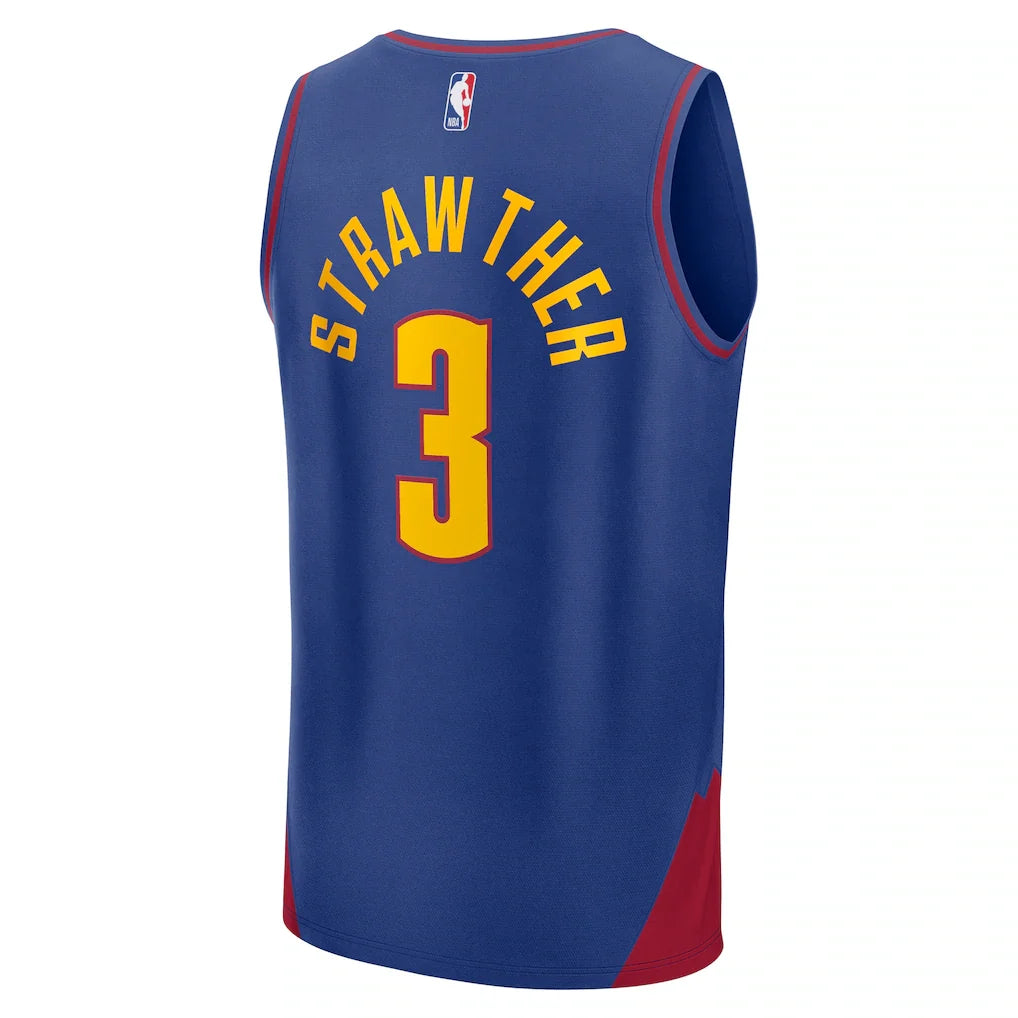Julian Strawther Denver Nuggets Fanatics Fast Break Replica Player Jersey - Statement Edition - Blue