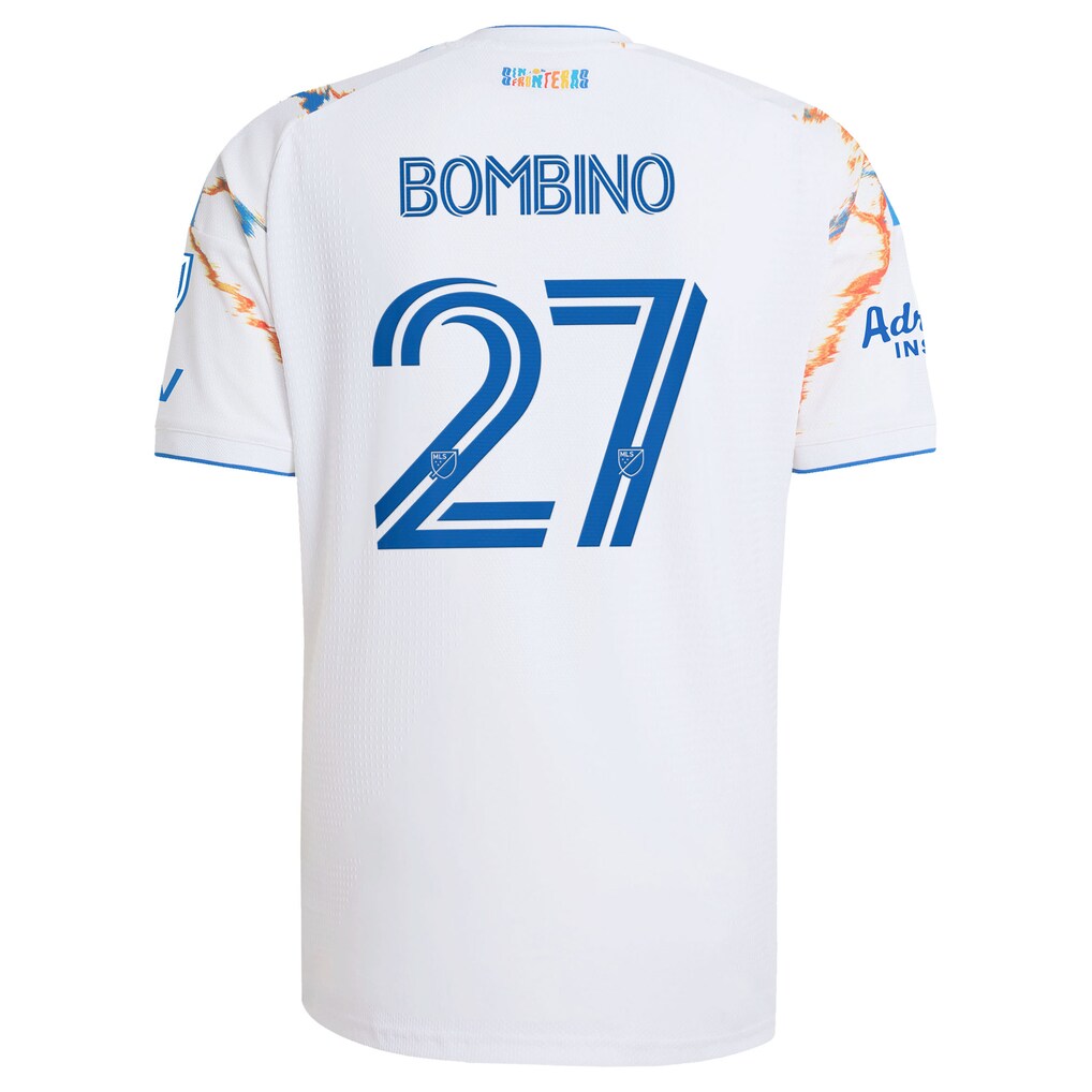 Luca Bombino San Diego FC adidas  2026 Unprecedented Unity Kit On-Field Authentic Patch Jersey - White