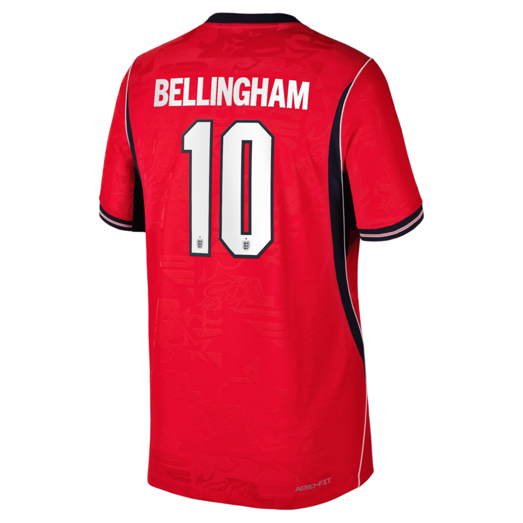 Jude Bellingham England National Team Nike Youth 2026 Away Match Authentic Jersey - Red