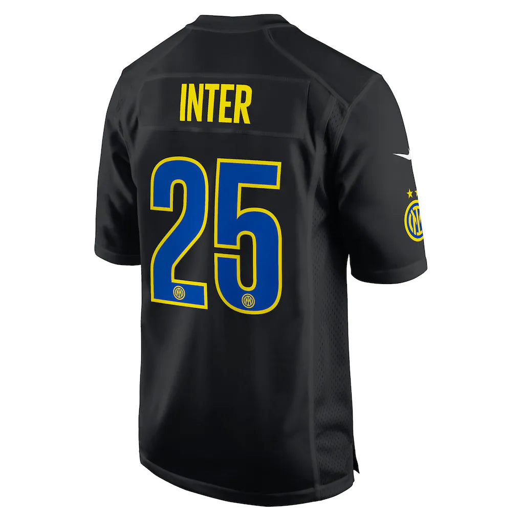 Inter Milan Nike 2025 Soccer x NFL Game Jersey - Black