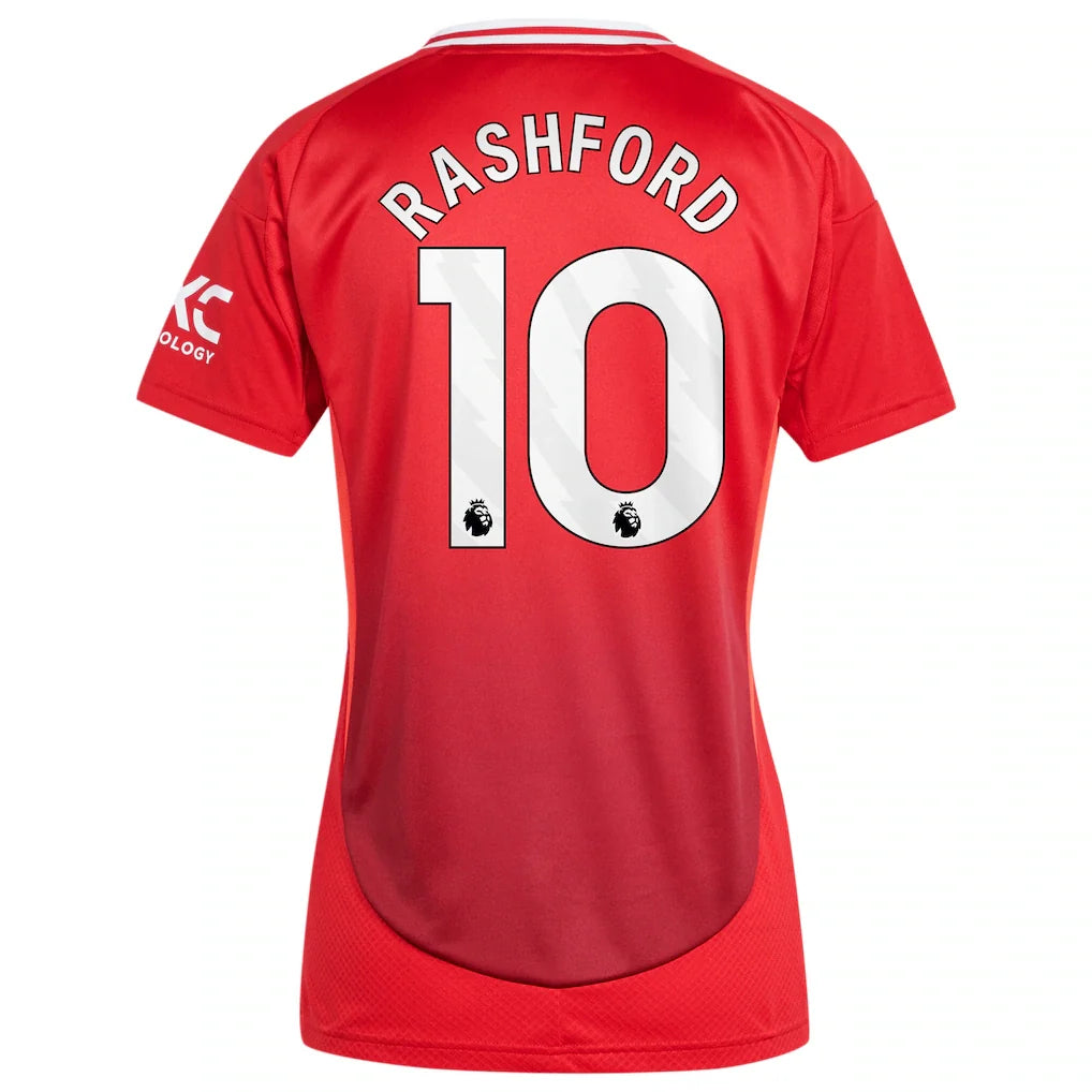 Marcus Rashford Manchester United adidas Women's 2024/25 Home Replica Player Jersey - Red