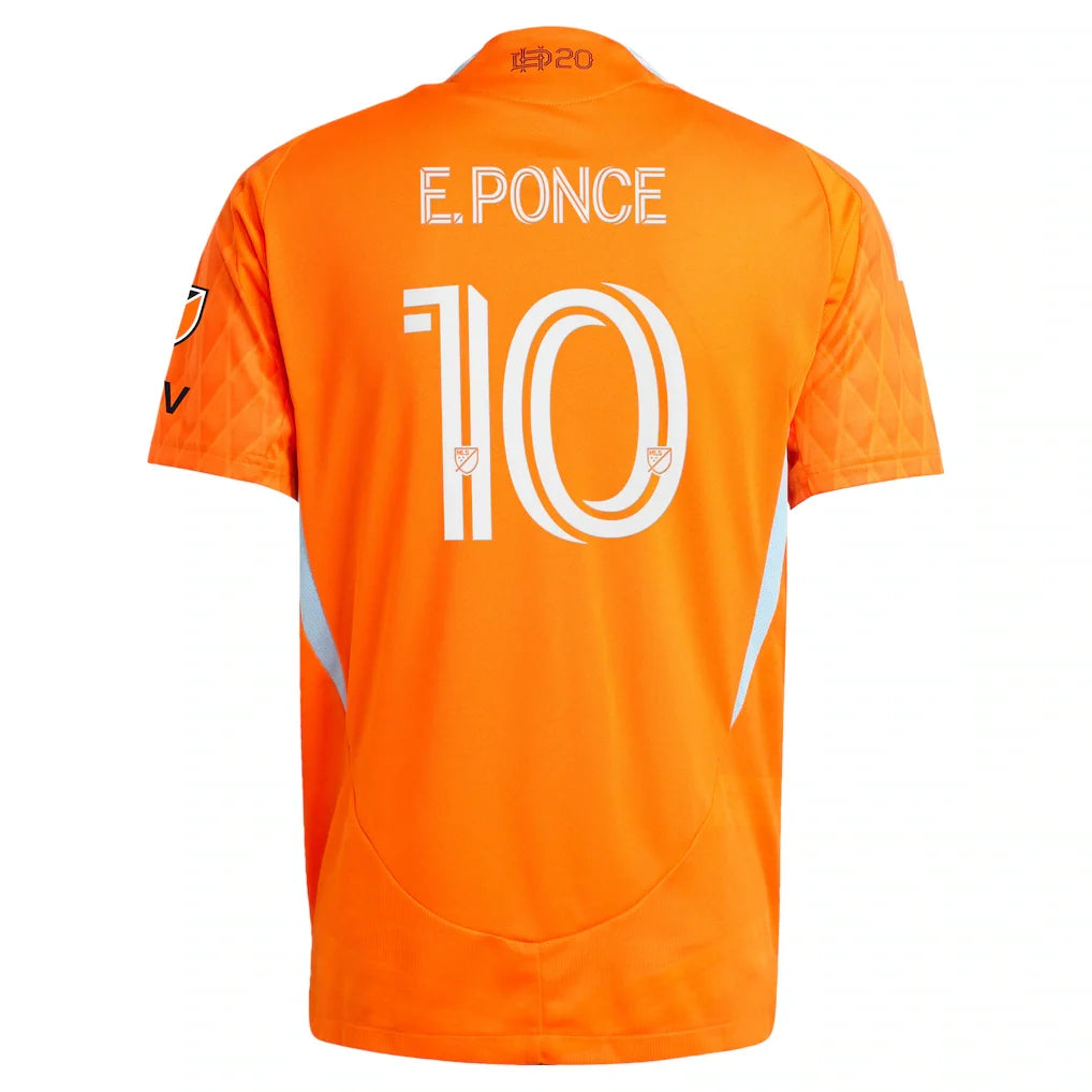 Ezequiel Ponce Houston Dynamo FC adidas 2025 Season 20 On-Field Authentic Jersey - Orange