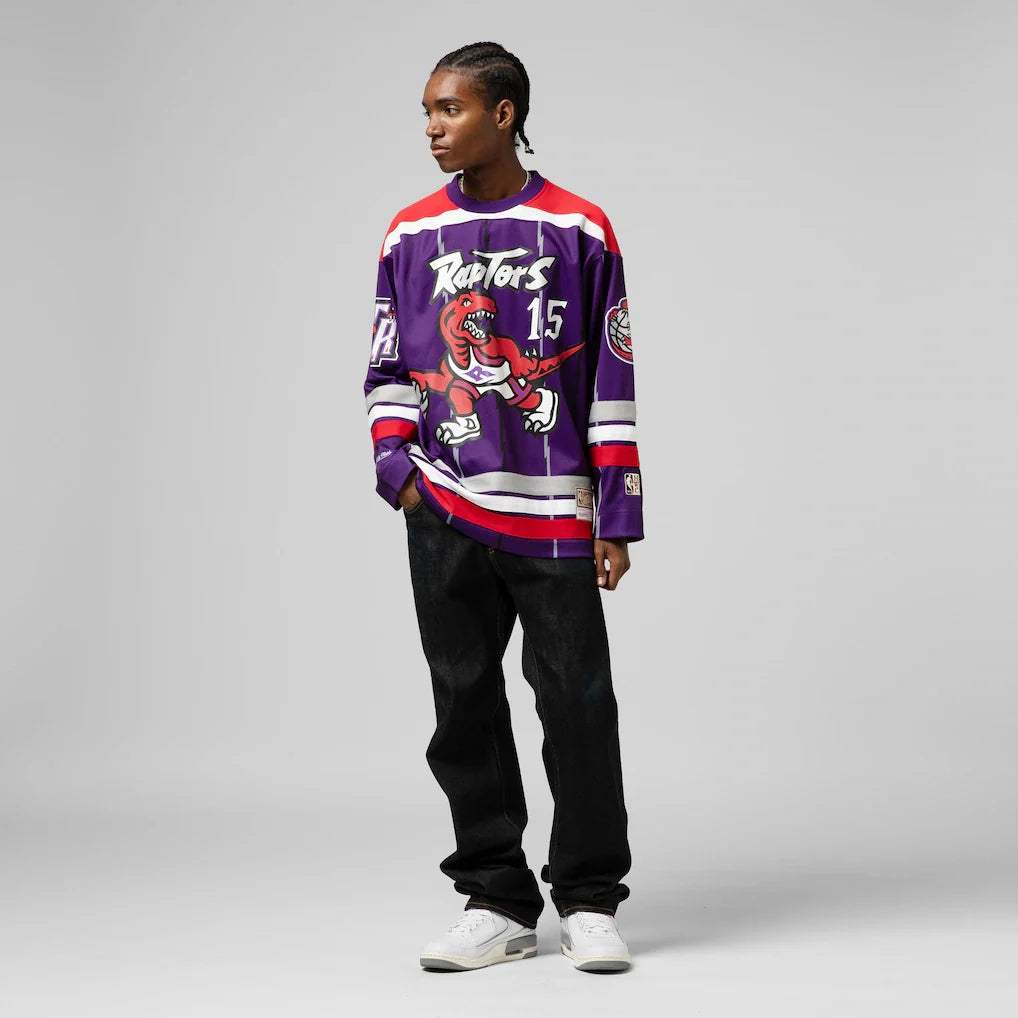 Vince Carter Toronto Raptors Mitchell & Ness Unisex Maxxed Out Fashion Hockey Jersey - Purple