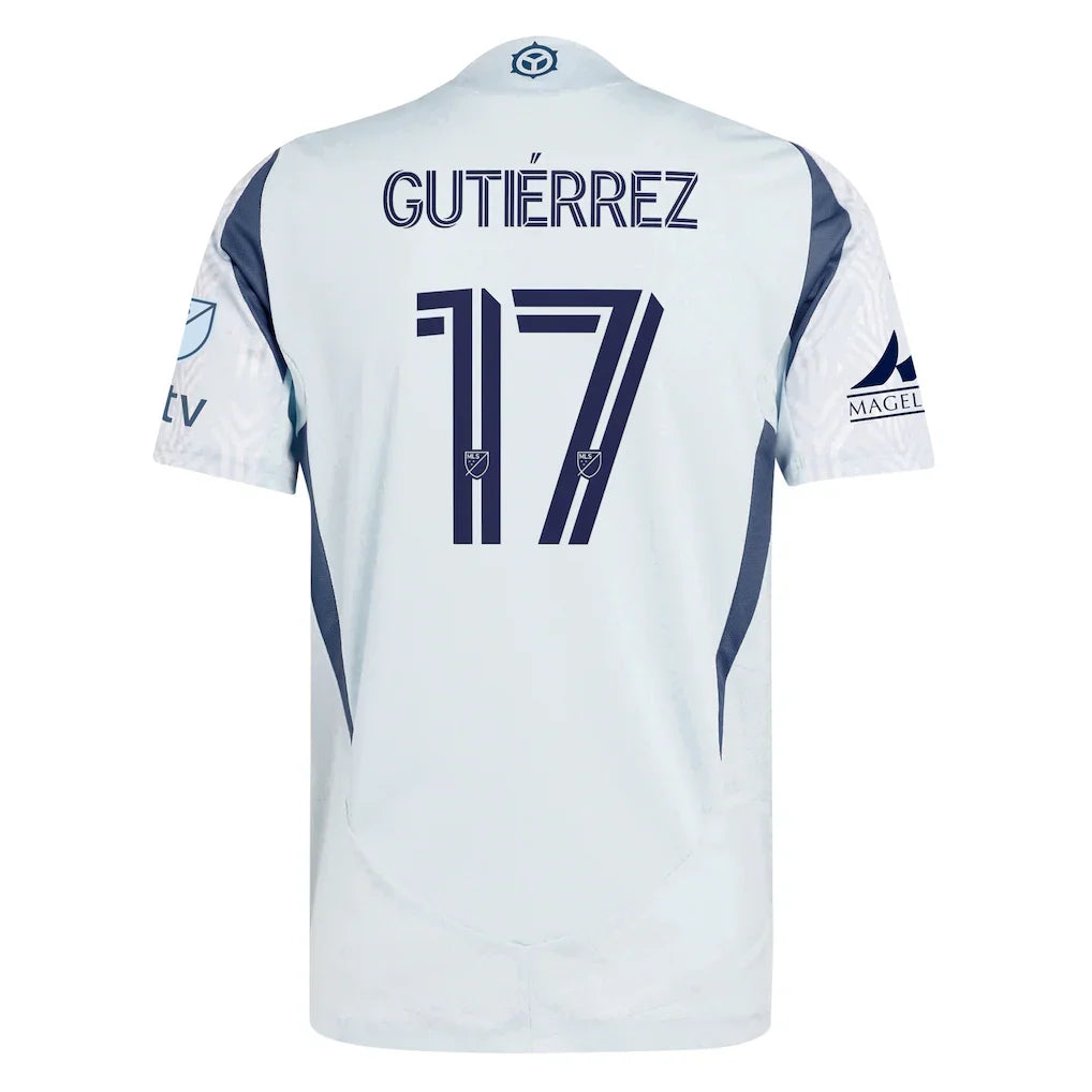 Brian Gutierrez Chicago Fire adidas 2025 The Municipal Kit Authentic Player Jersey - Light Blue
